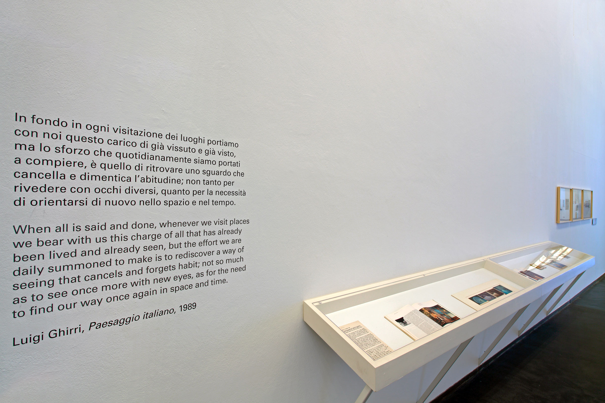 u0022Le scatole viventi / The living boxes. Luigi Ghirri, Project prints. La temperatura mentale della fotografia / The mental temperature of photographyu0022, installation view